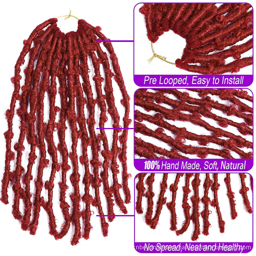 Short 14inch Butterfly Locs braids for african synthetic hair Jumbo braiding hair Faux locs Nu butterfly locs crotchet